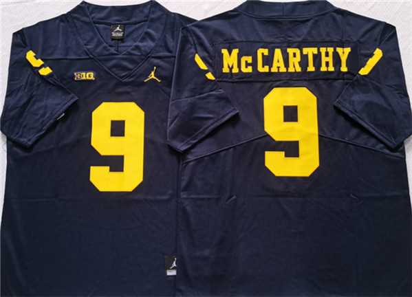 Mens Michigan Wolverines #9 McCARTHY Navy Stitched Jersey